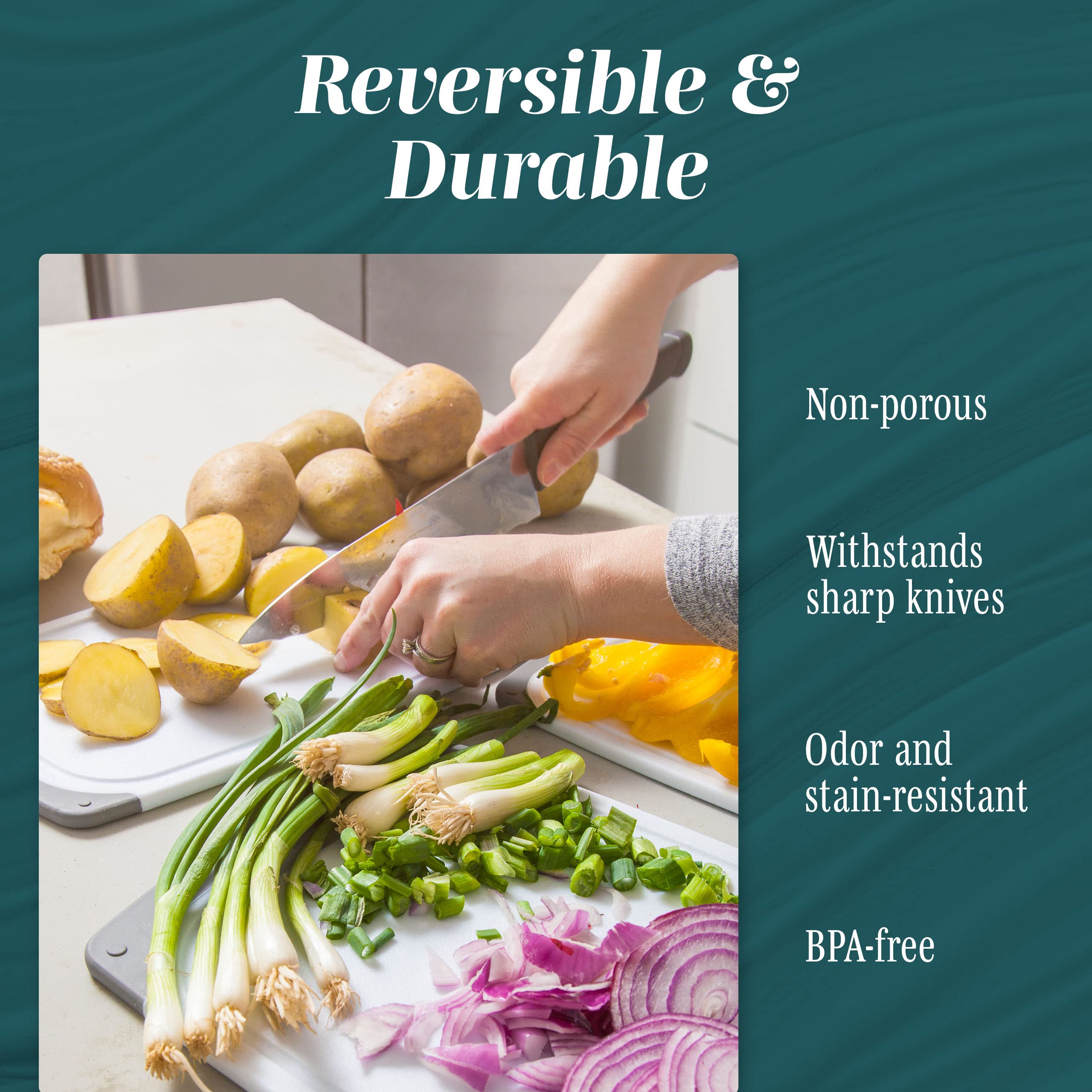 HOMWE small board with knife and herbs, ideal for precision tasks