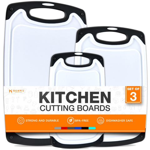 HOMWE front view of three-board set showing sizes and organized storage benefit
