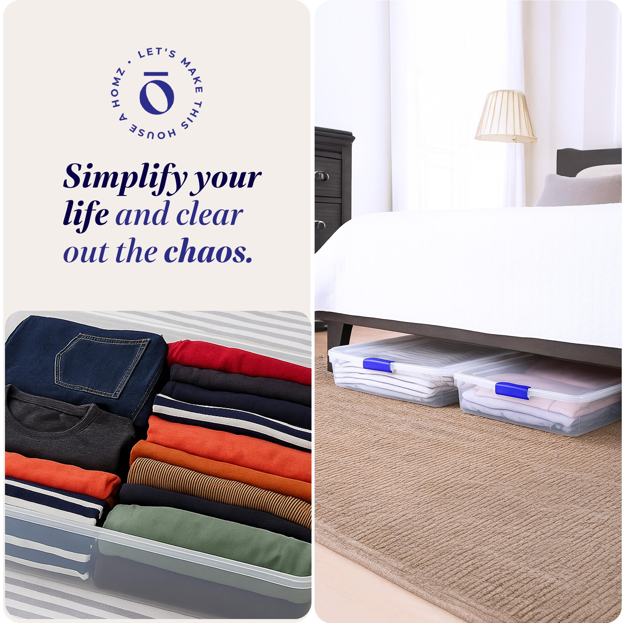 HOMZ label close-up noting recycled material for sustainable choice benefit