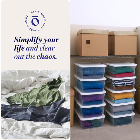 HOMZ open bin with organized contents showing instant visibility and easy access
