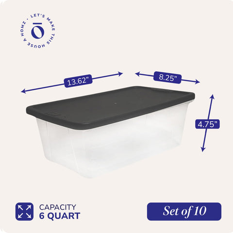 HOMZ open bin revealing interior capacity and easy access benefit