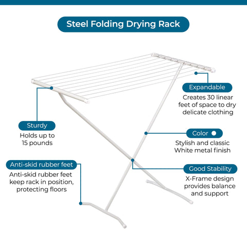 Honey-Can-Do close-up of metal wire rails showing durable drying surface