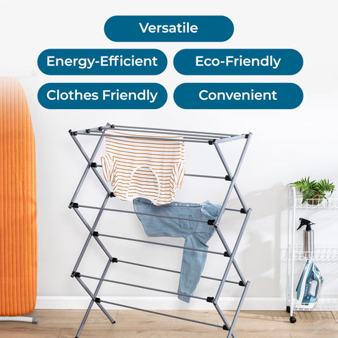 Honey-Can-Do rack folded flat for compact storage saving space in closets