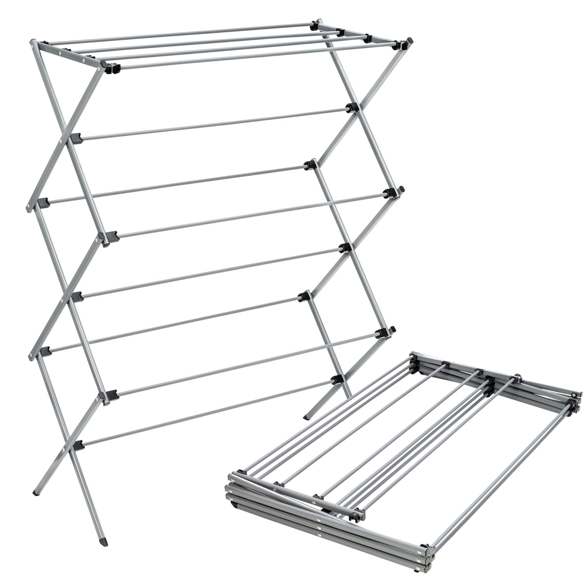 Honey-Can-Do front view of oversized rack showing full drying area and stability