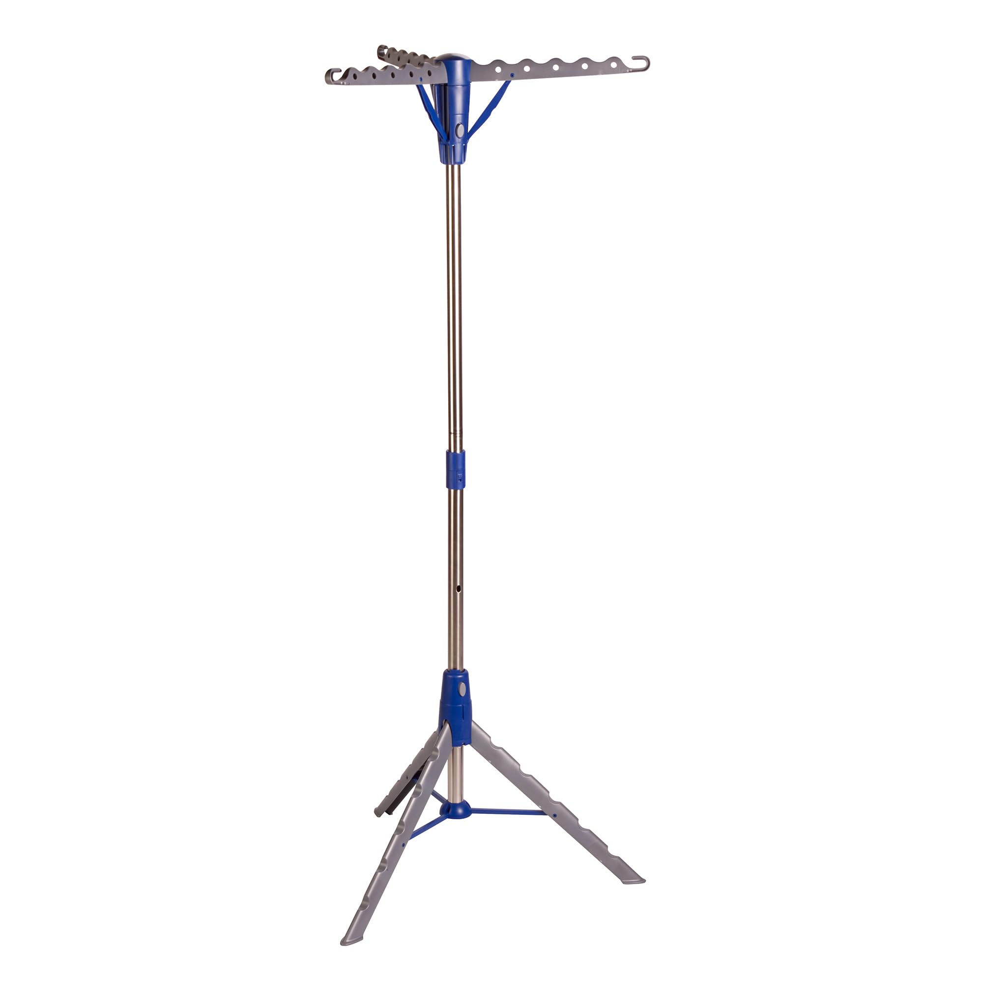 Honey-Can-Do full-height shot showing 64-inch frame keeping clothes elevated for faster drying
