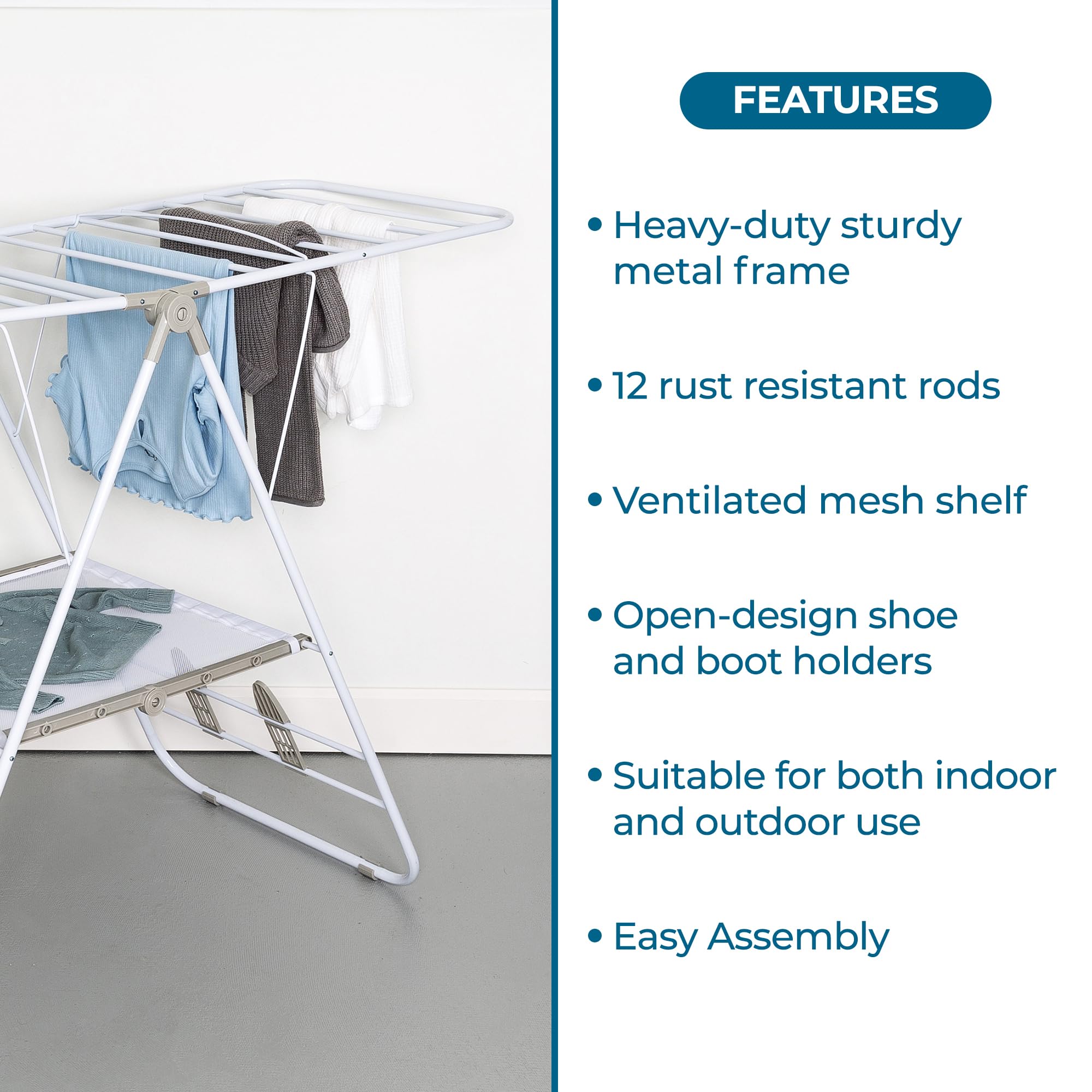 Honey-Can-Do folded flat for compact storage saving apartment space