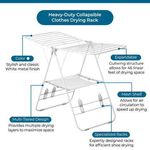 Honey-Can-Do in-use indoors with towels and shirts drying efficiently