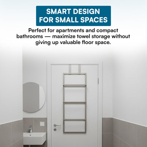 Honey-Can-Do detailed over-door hooks demonstrating easy installation and renter-friendly benefit