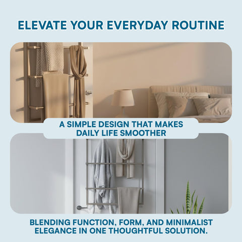 Honey-Can-Do inside closet displaying extra hanging space and streamlined organization