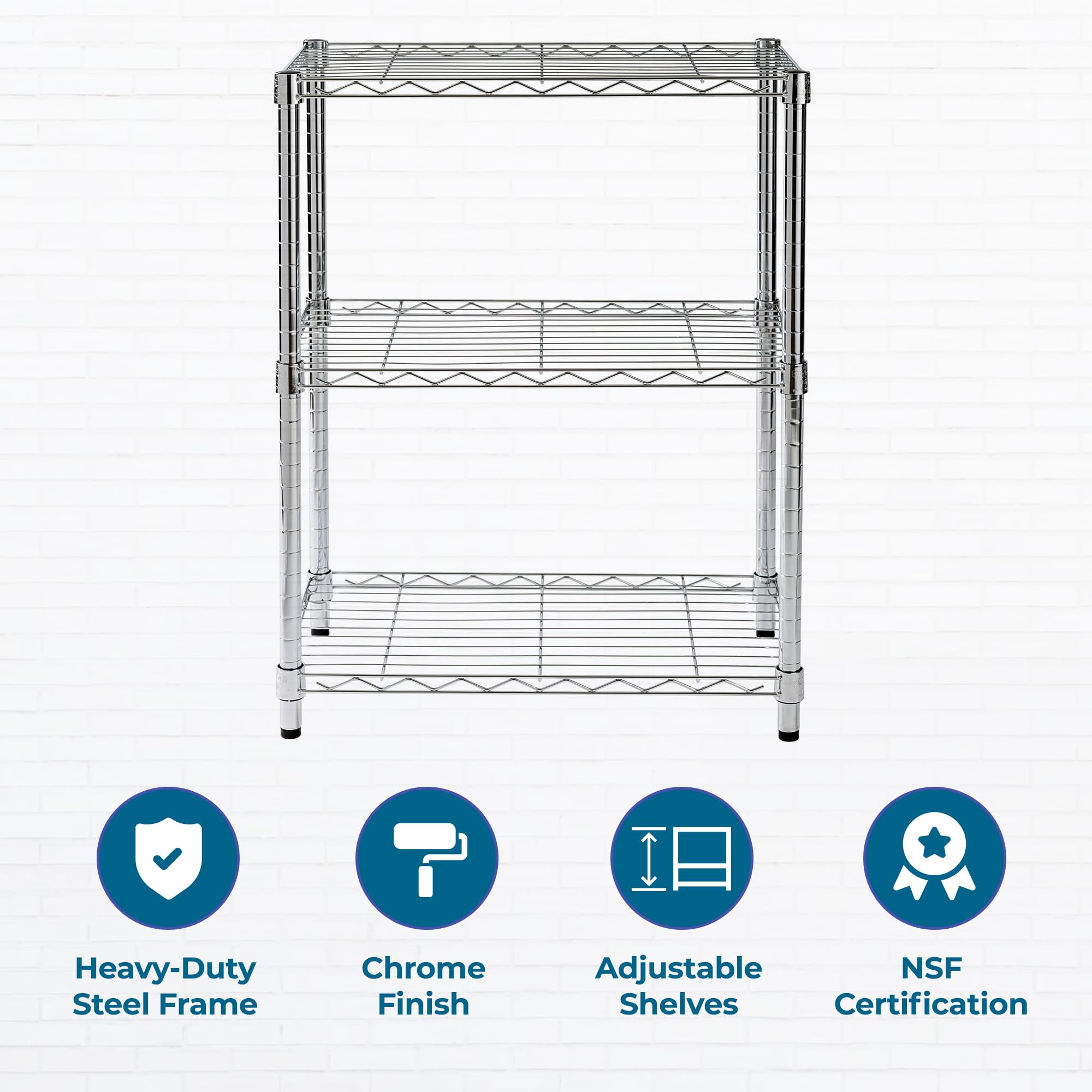 Honey-Can-Do shelving in a kitchen pantry organizing appliances and canned goods efficiently