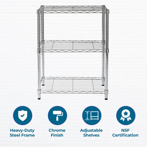 Honey-Can-Do shelving in a kitchen pantry organizing appliances and canned goods efficiently