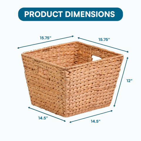 Honey-Can-Do basket in living room holding throws, stylish storage solution
