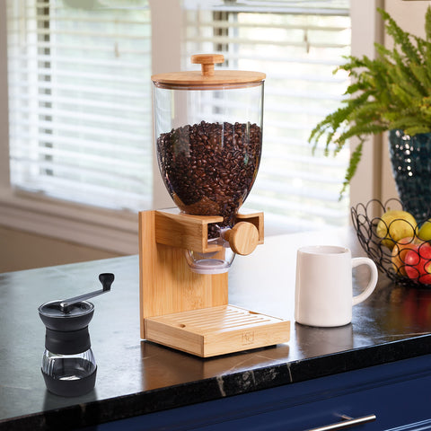 Honey-Can-Do 1/4-cup portion being dispensed showing consistent measured servings benefit