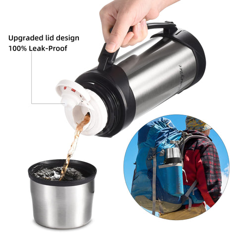 HONEYBEE thermos close-up of upgraded stopper highlighting leakproof sealing benefit