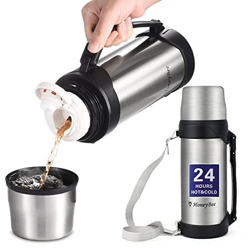 HONEYBEE thermos front view showing sleek design and durable finish for confident use