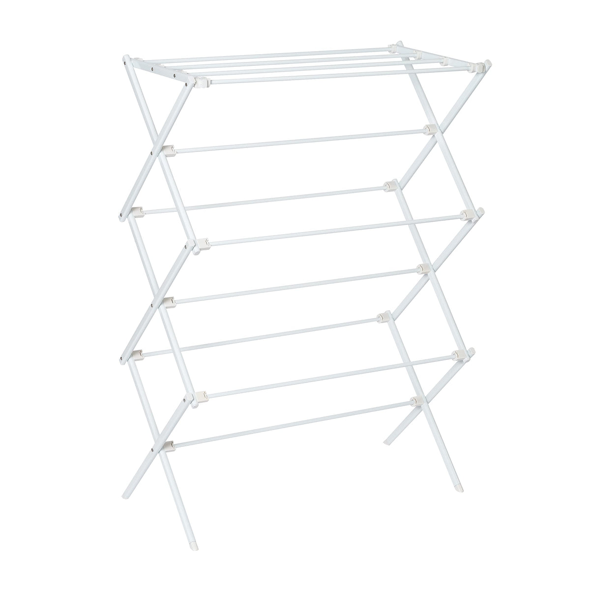 Honey-Can-Do front view of white drying rack showing full frame and benefits