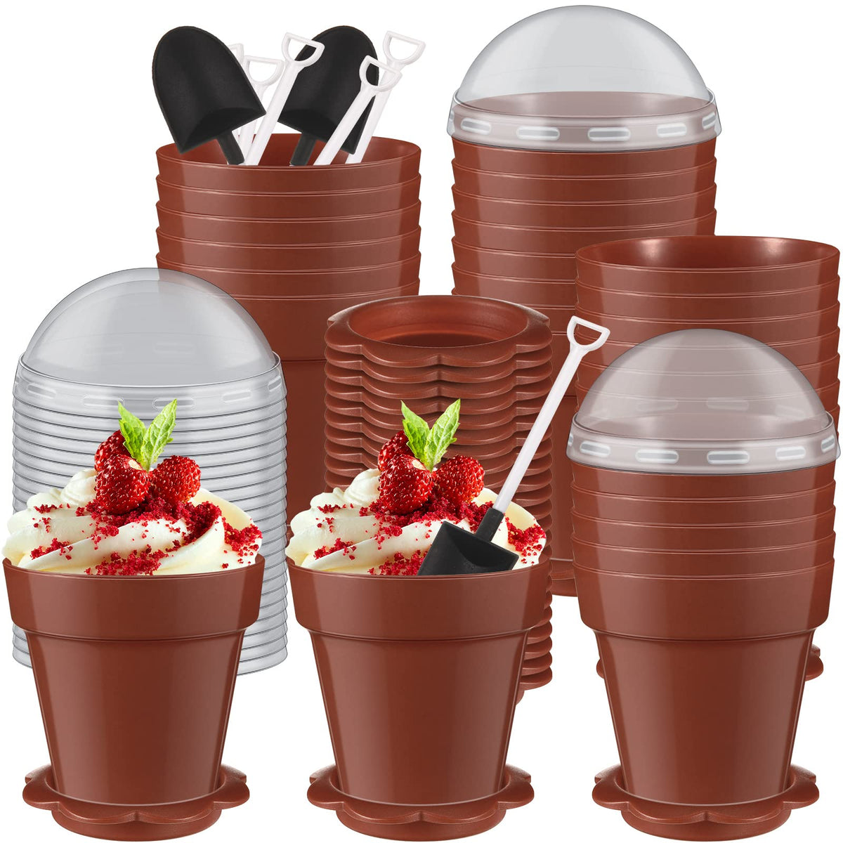 Honeydak flowerpot cups front packaging showing 50-set and convenience