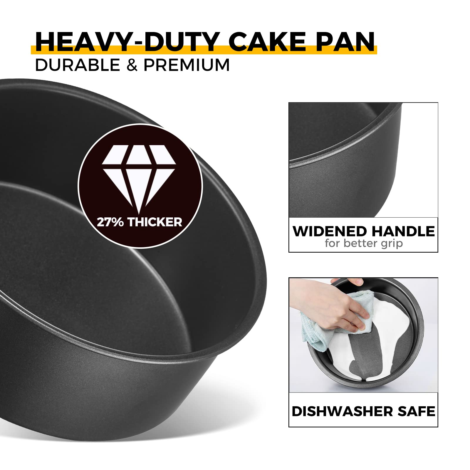 HONGBAKE baked mini cakes inside pans showing clean release and presentation