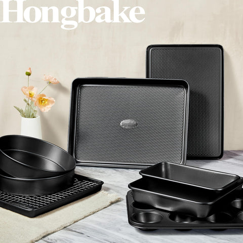 HONGBAKE half sheet pan with cooling rack demonstrating quick cooling advantage