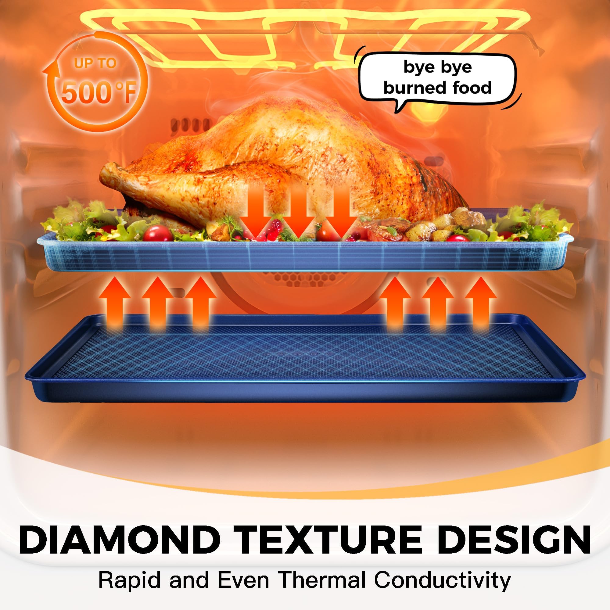 HONGBAKE large sheet roasting chicken and vegetables for family meals