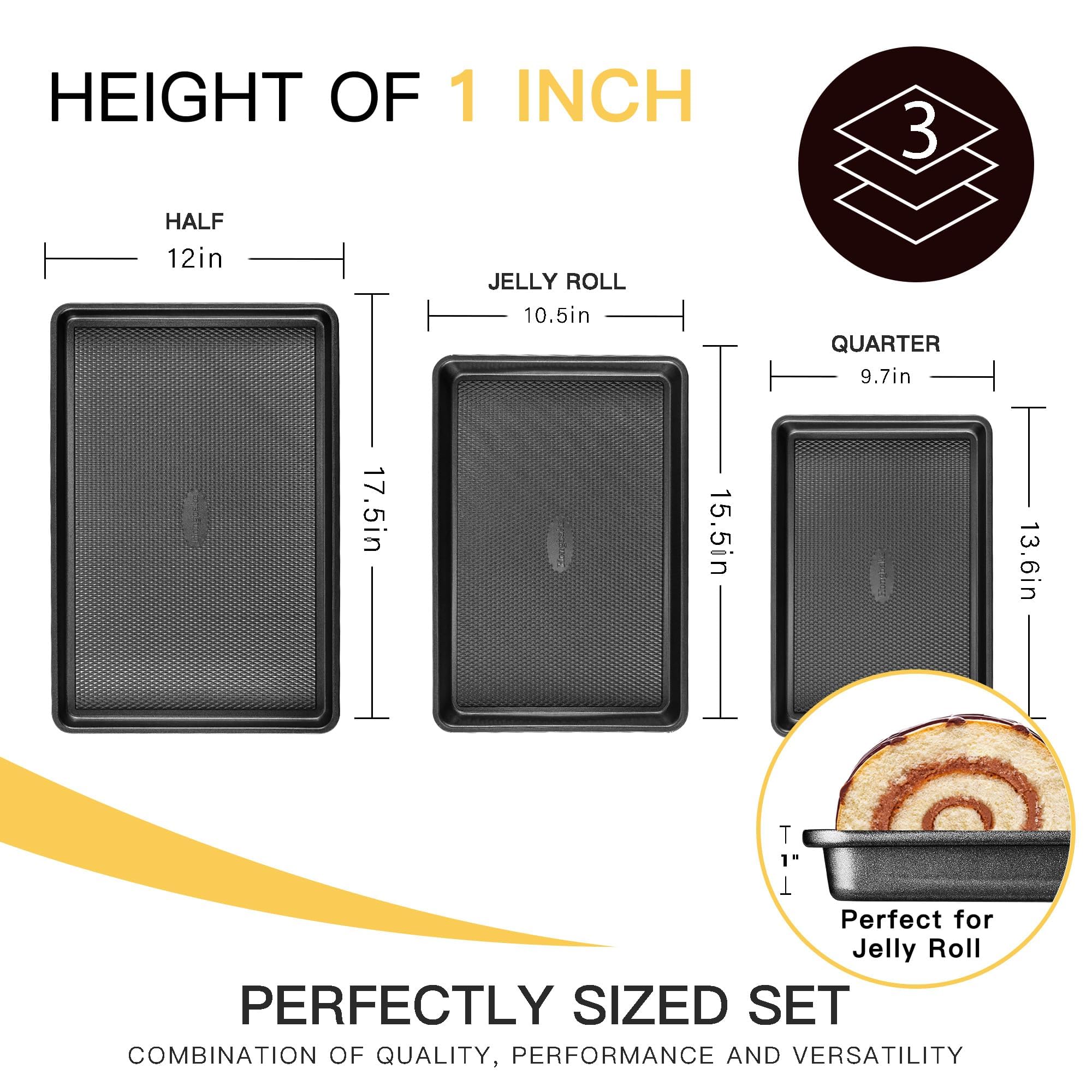 HONGBAKE pan in oven with cookies showing even browning and crisp edges
