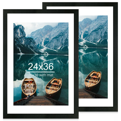 Hongkee front-facing frame pair showing rustic black finish and clean display benefit