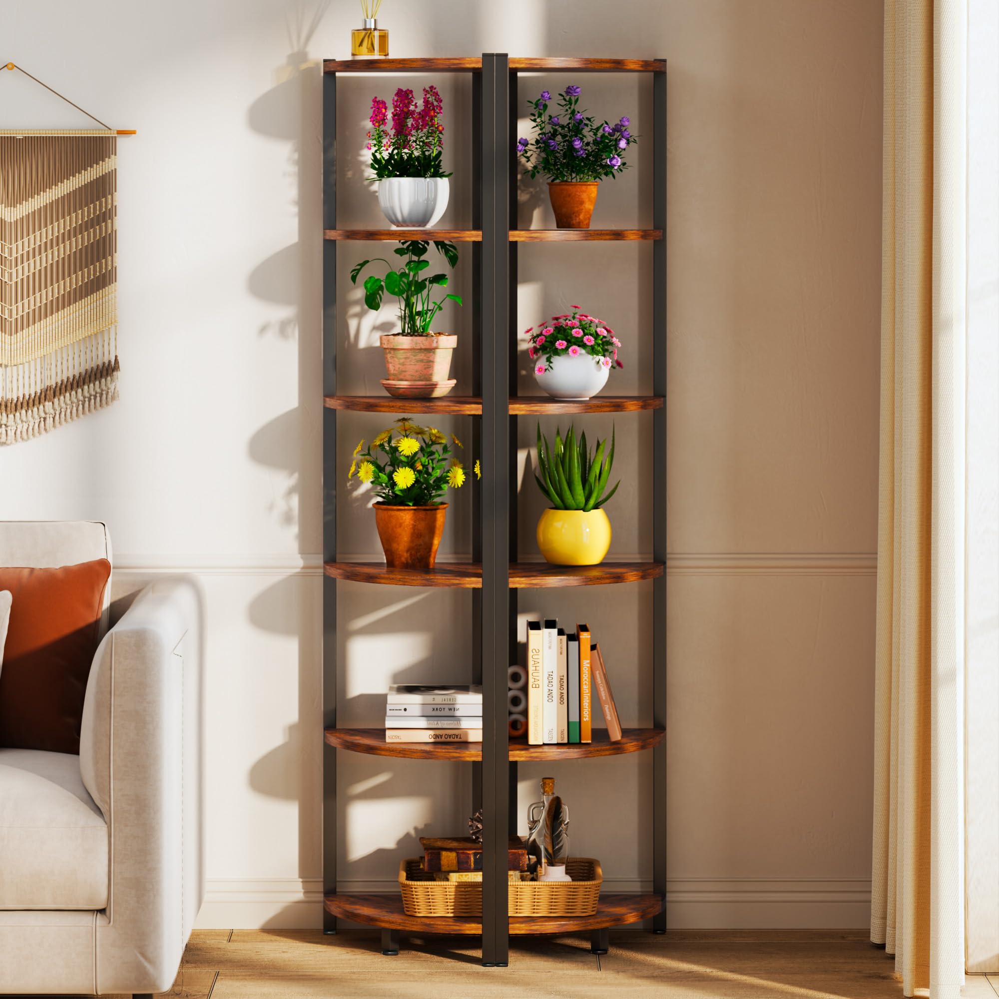 HONGOUZWL side profile showing full 66 inch height for vertical storage