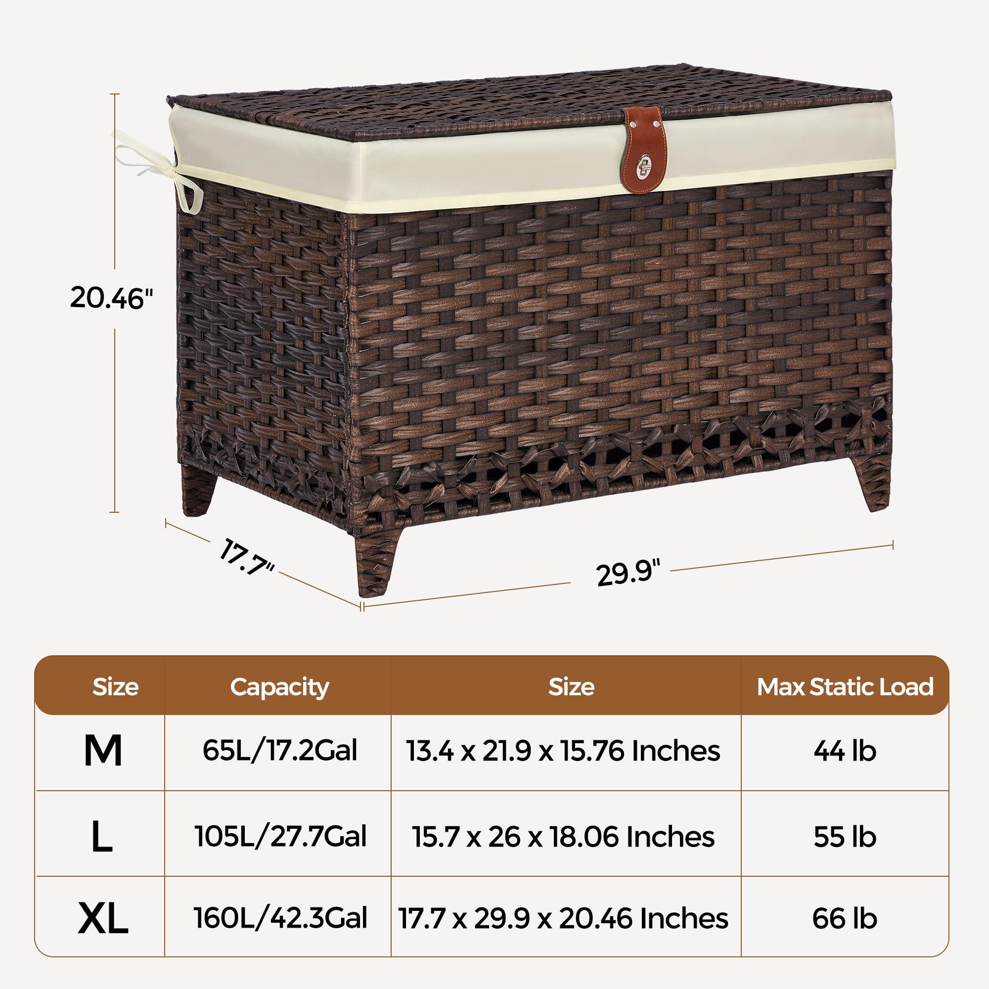 Honjourai basket filled for scale showing 160L capacity and organization benefit