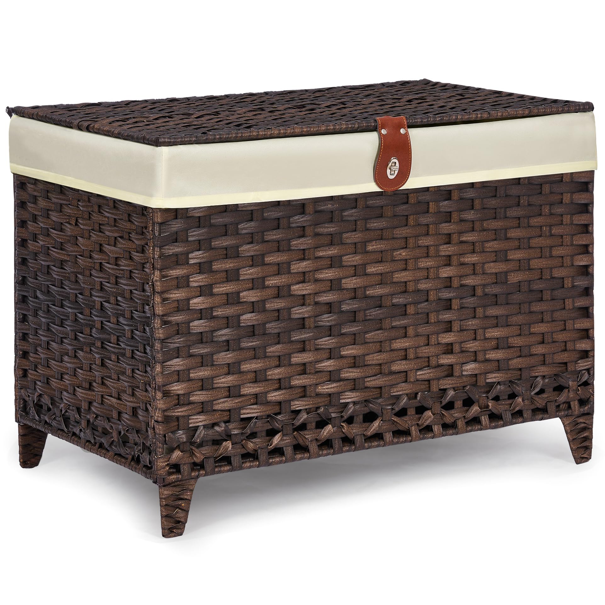 Honjourai wicker basket front view showing storage capacity and aesthetic