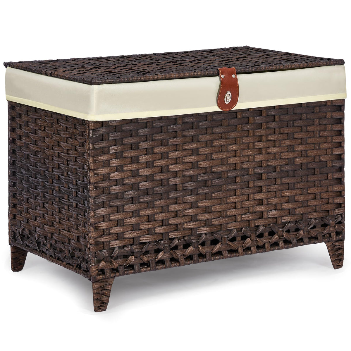 Honjourai wicker basket front view showing storage capacity and aesthetic