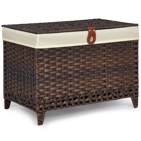 Honjourai wicker basket front view showing storage capacity and aesthetic