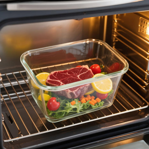 Hontent containers on kitchen counter with salad, showcases everyday meal prep convenience