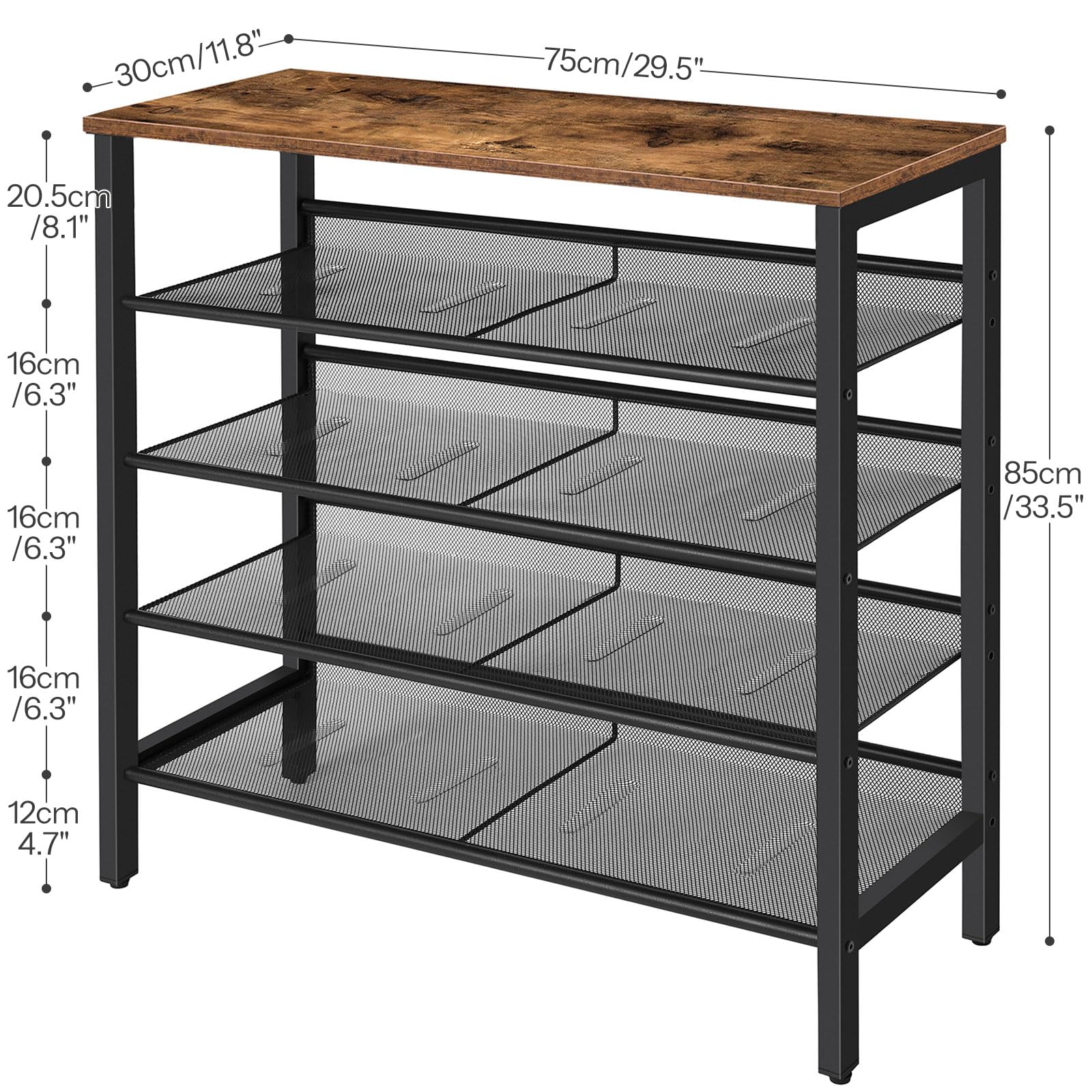 HOOBRO adjustable shelf angle demonstrating flexible shoe storage