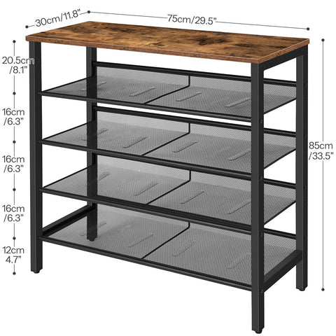 HOOBRO adjustable shelf angle demonstrating flexible shoe storage