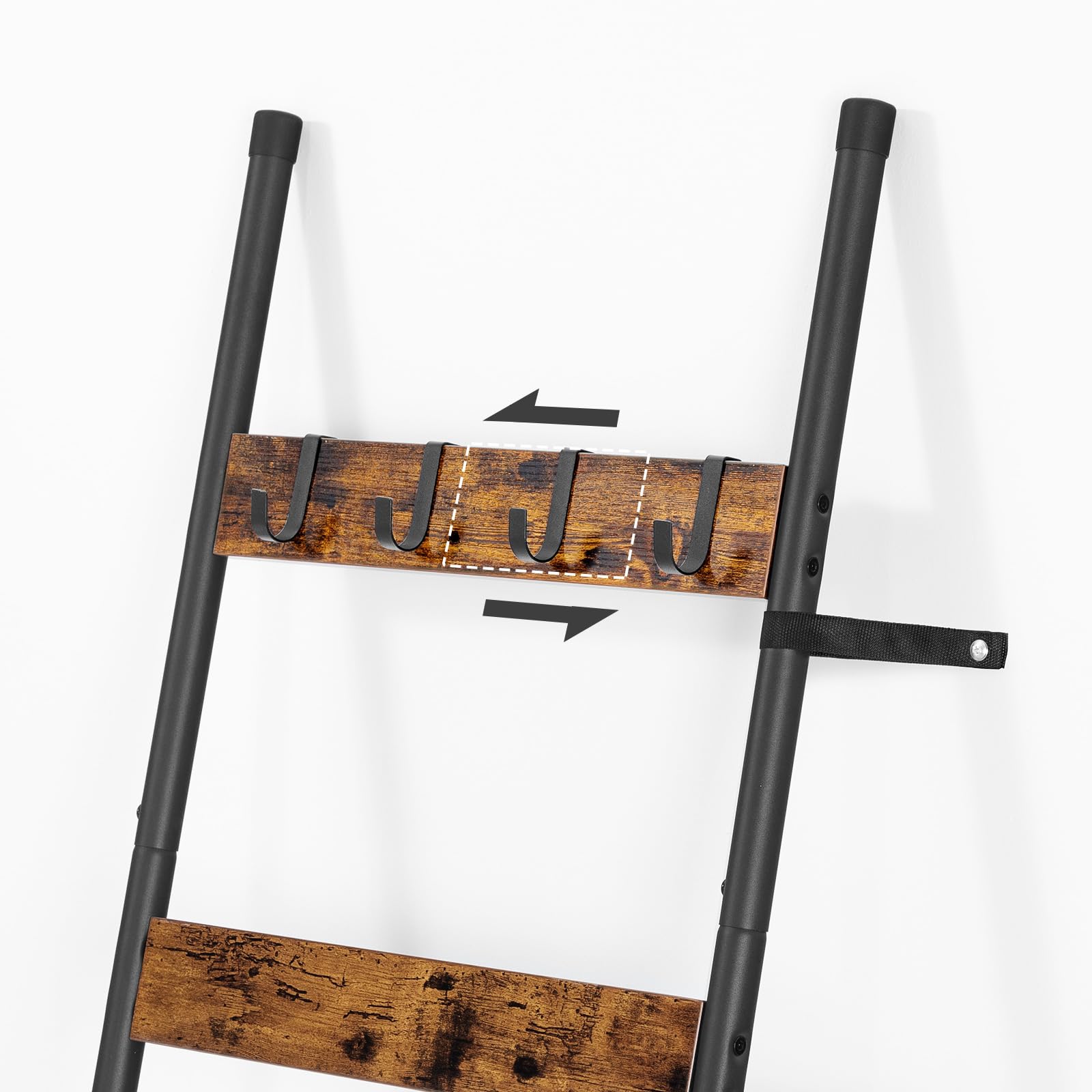 HOOBRO ladder holding towels in bathroom showing organized, accessible linen storage