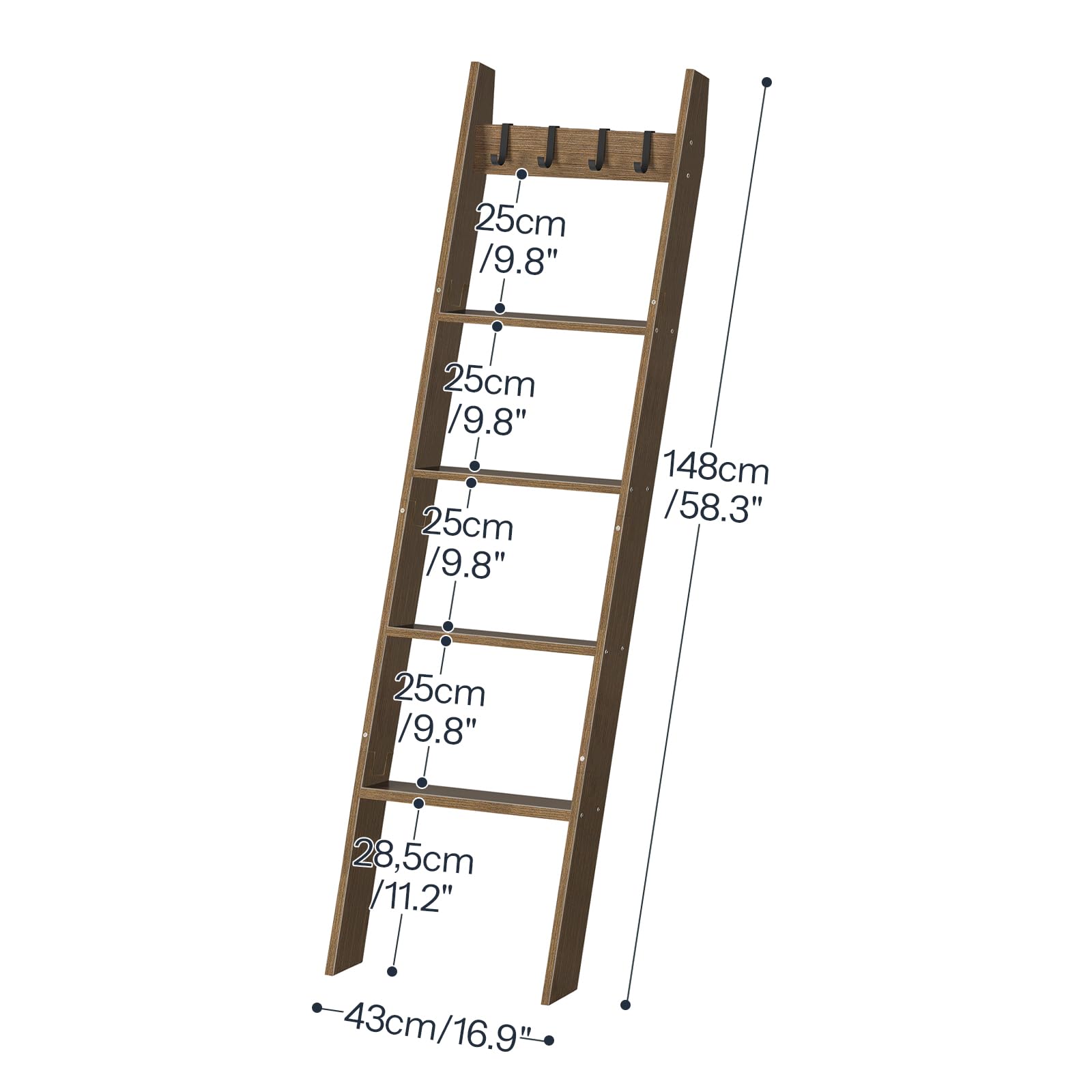 HOOBRO ladder beside doorframe showing height and scale for planning benefit