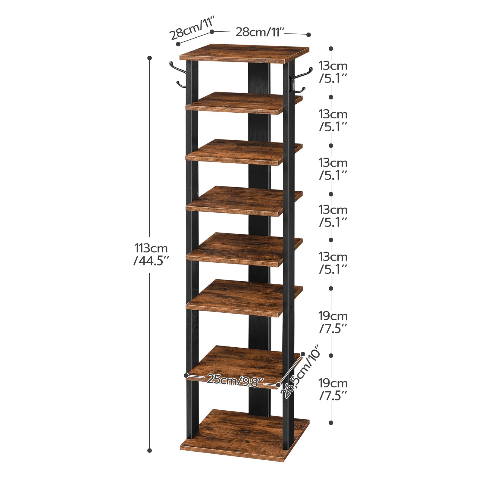 HOOBRO bottom shelf stability shot showing reinforced base for steadier storage benefit