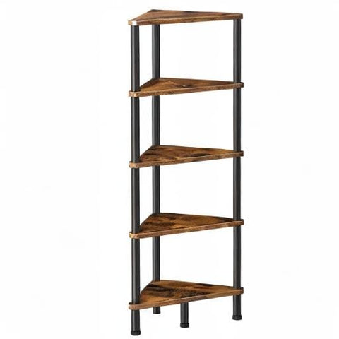HOOBRO shelf next to ruler showing height 45.3 inches, demonstrates compact vertical scale