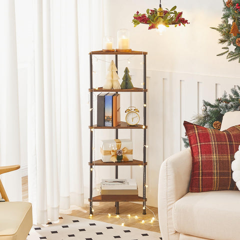HOOBRO angled side view showing slim 11.8-inch depth and vertical storage, saves floor space