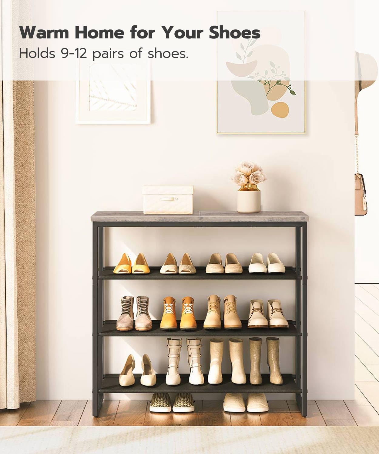 HOOBRO Oxford fabric shelf texture emphasizing breathable, easy-clean material