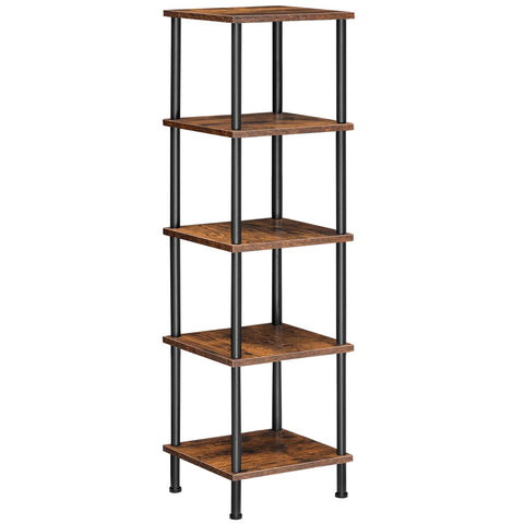 HOOBRO front view of assembled corner shelf showing compact footprint and style