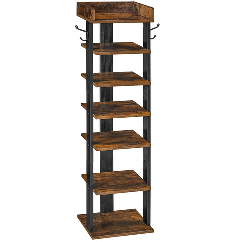 HOOBRO front view showing 7-tier shoe organization and neat entryway benefit