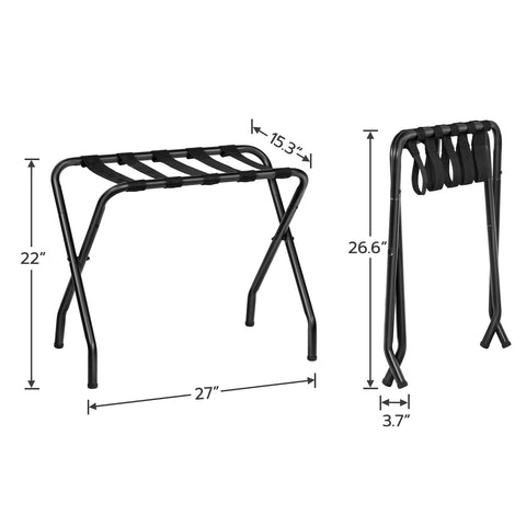 HOOBRO rack next to ruler for scale showing compact footprint benefit