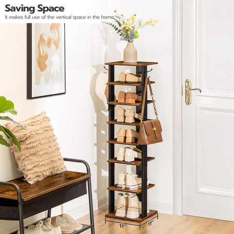 HOOBRO shelf material detail highlighting particleboard durability and neatness benefit