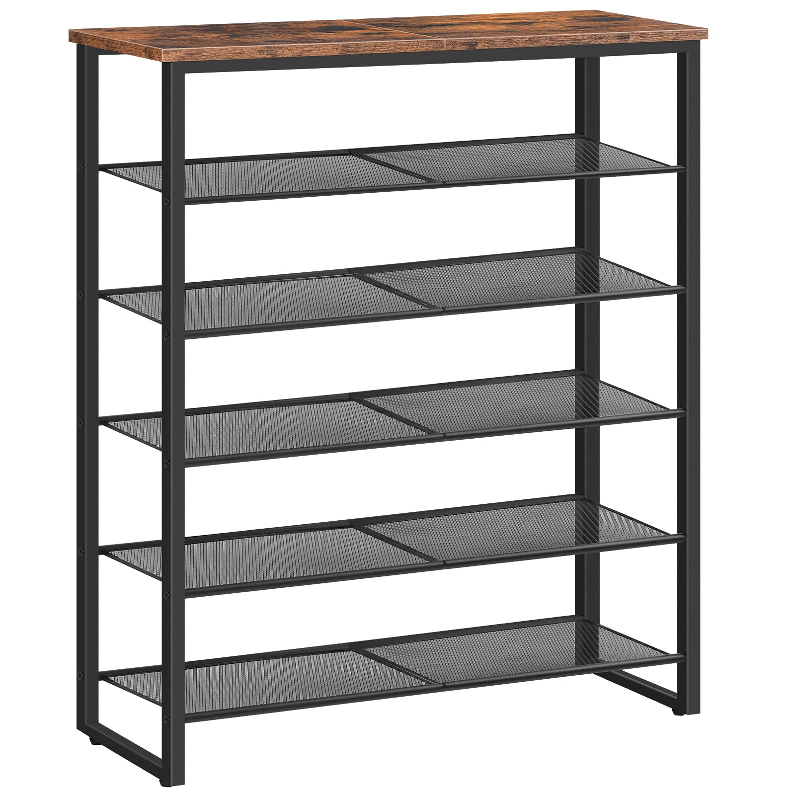 HOOBRO front view showing six-tier shoe storage and tidy organization benefit