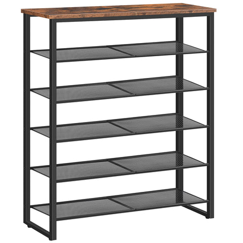 HOOBRO front view showing six-tier shoe storage and tidy organization benefit