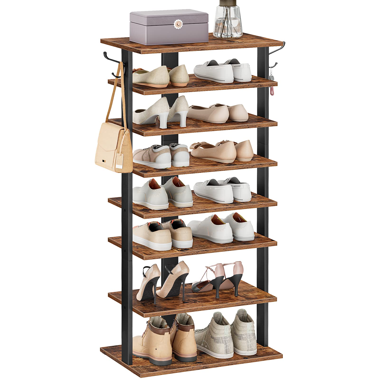 HOOBRO rack next to door illustrating compact footprint and scale