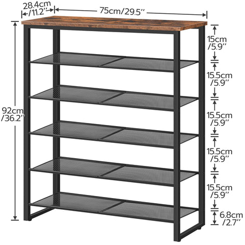 HOOBRO wooden top close-up highlighting rustic brown finish and durable surface