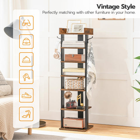HOOBRO side image showing hooks for hanging items and quick-access benefit