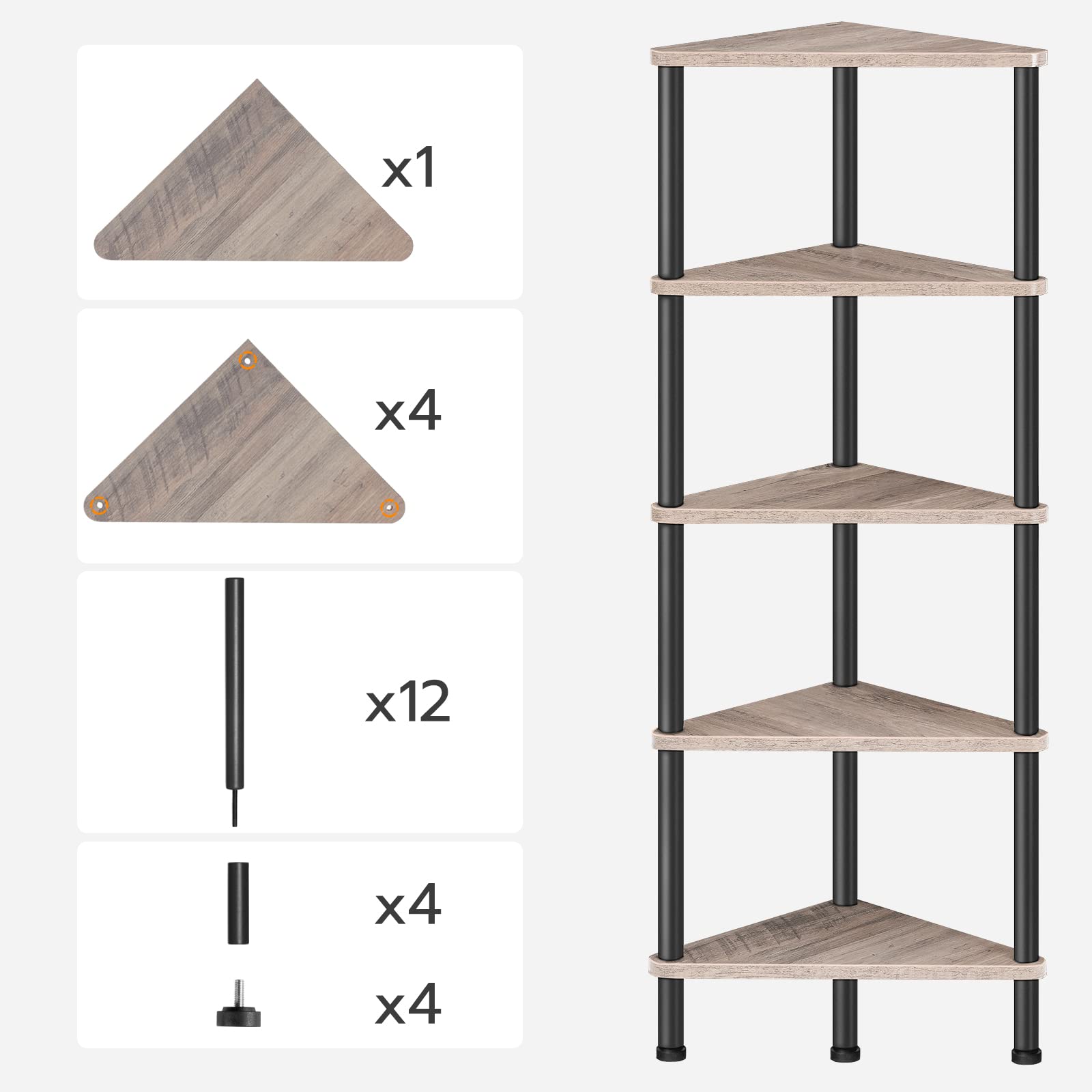 HOOBRO shelf beside chair showing scale and compact dimensions for small rooms